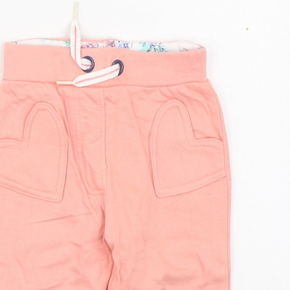 Heatons baby Girls Pink  100% Cotton Jogger Trousers Size 6-9 Months  Tie
