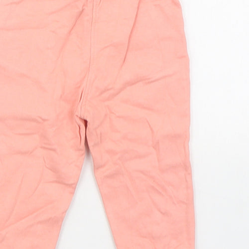 Heatons baby Girls Pink  100% Cotton Jogger Trousers Size 6-9 Months  Tie