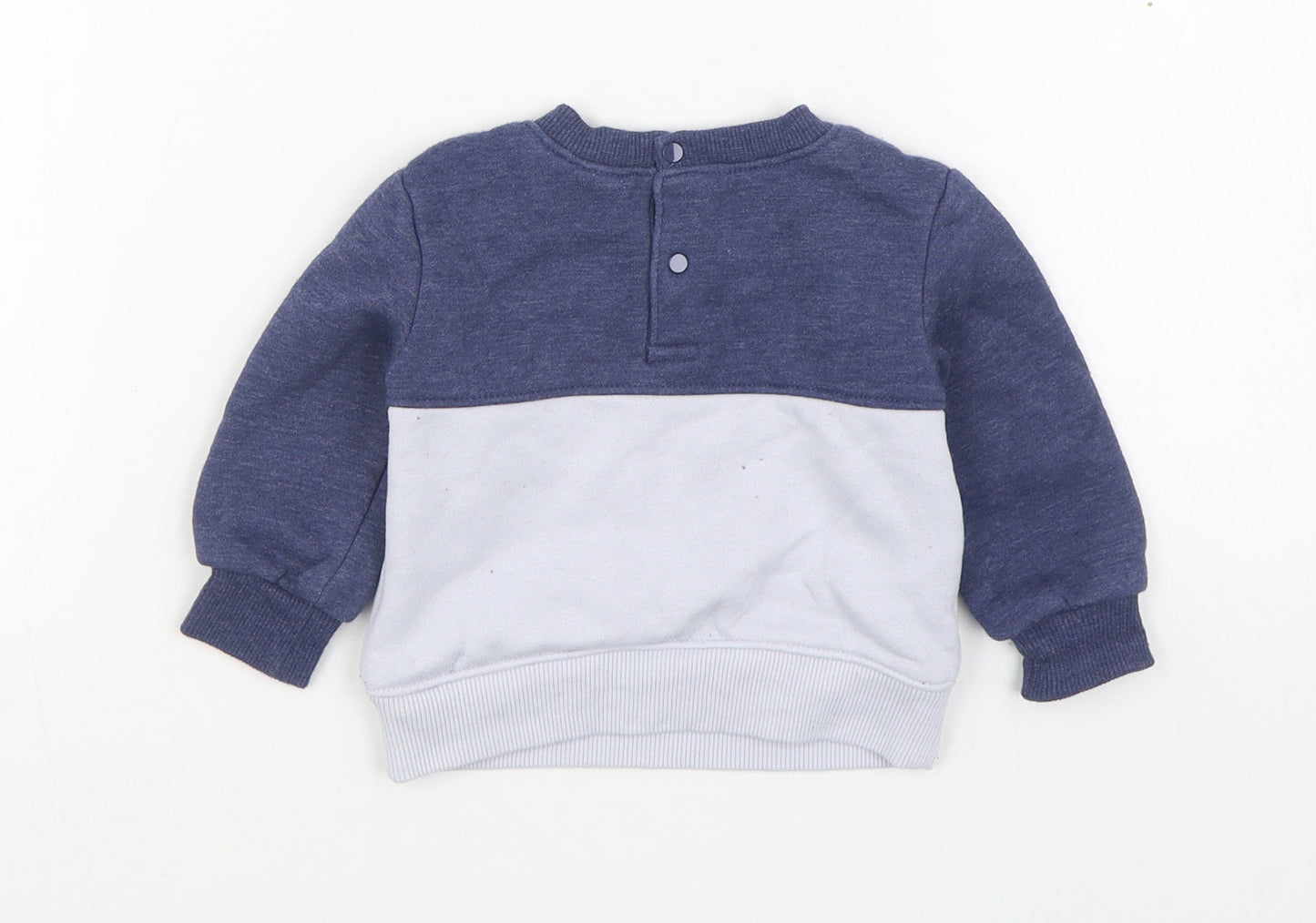 Under armour Boys Blue  Cotton Pullover Jumper Size 3-6 Months  Pullover