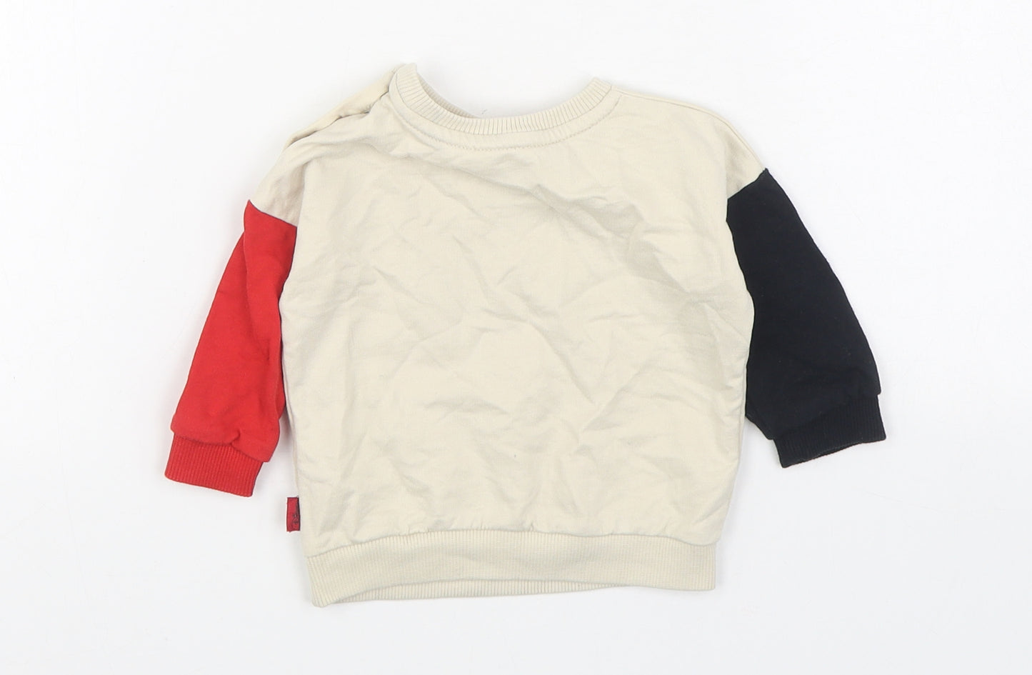 George Boys Beige  Cotton Pullover Jumper Size 3-6 Months  Pullover