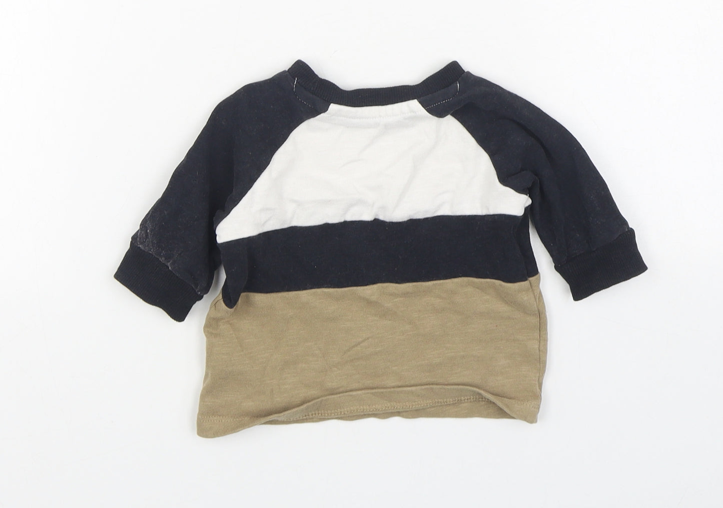 NEXT Boys Beige  100% Cotton Pullover Jumper Size 3-6 Months  Pullover