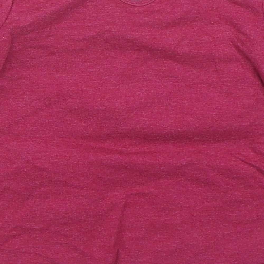 George Girls Pink  Cotton Basic T-Shirt Size 6-9 Months Round Neck Pullover