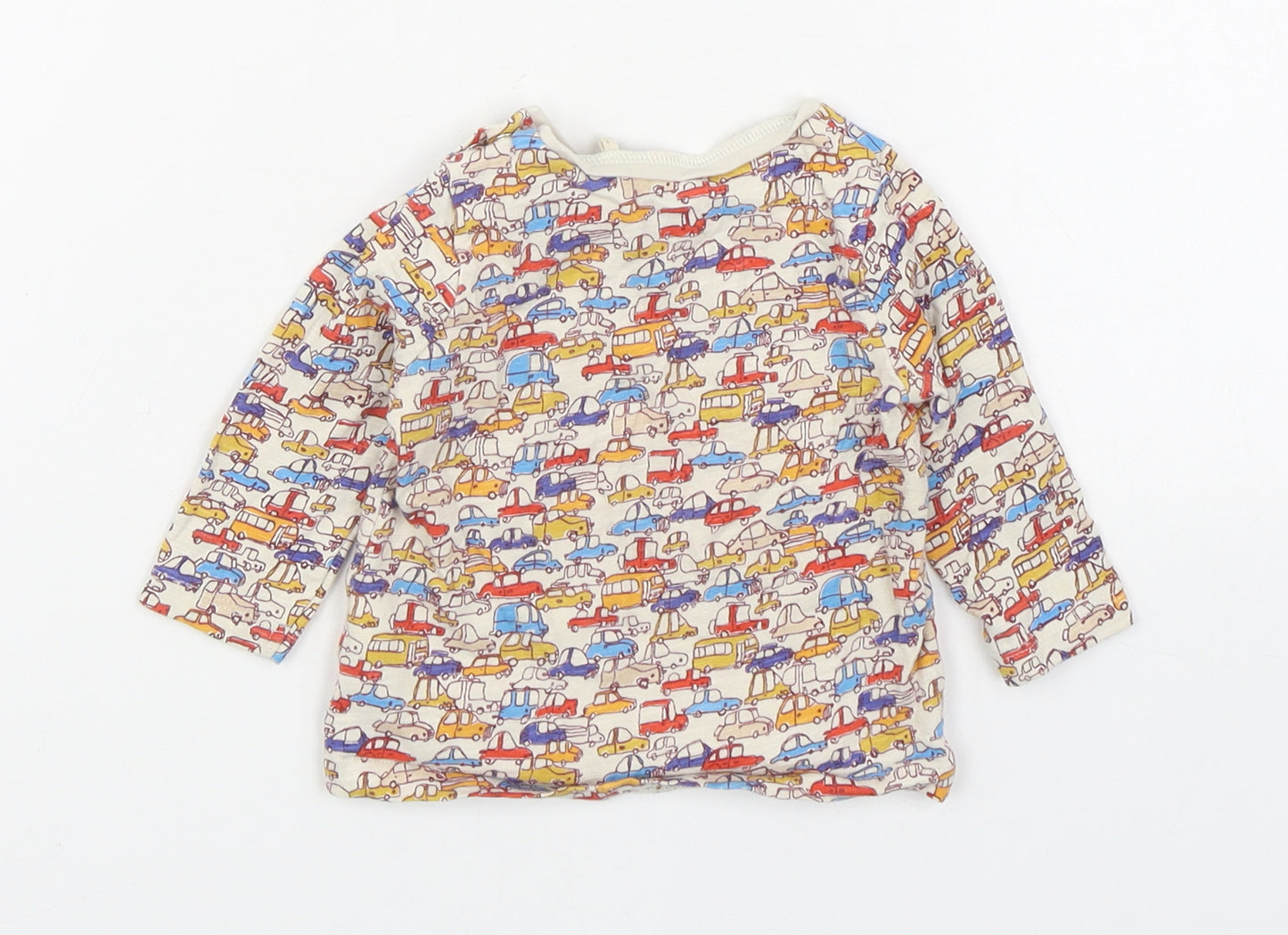 NEXT Boys Multicoloured Geometric 100% Cotton Basic T-Shirt Size 3-6 Months Round Neck Pullover