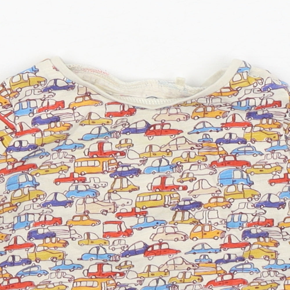 NEXT Boys Multicoloured Geometric 100% Cotton Basic T-Shirt Size 3-6 Months Round Neck Pullover