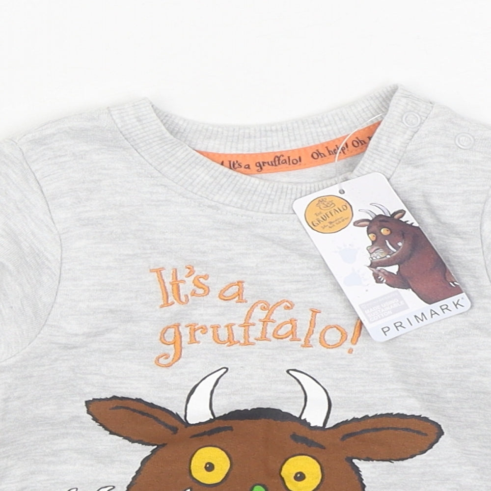 Primark Boys Grey  Cotton Pullover Jumper Size 3-6 Months  Pullover - The Gruffalo