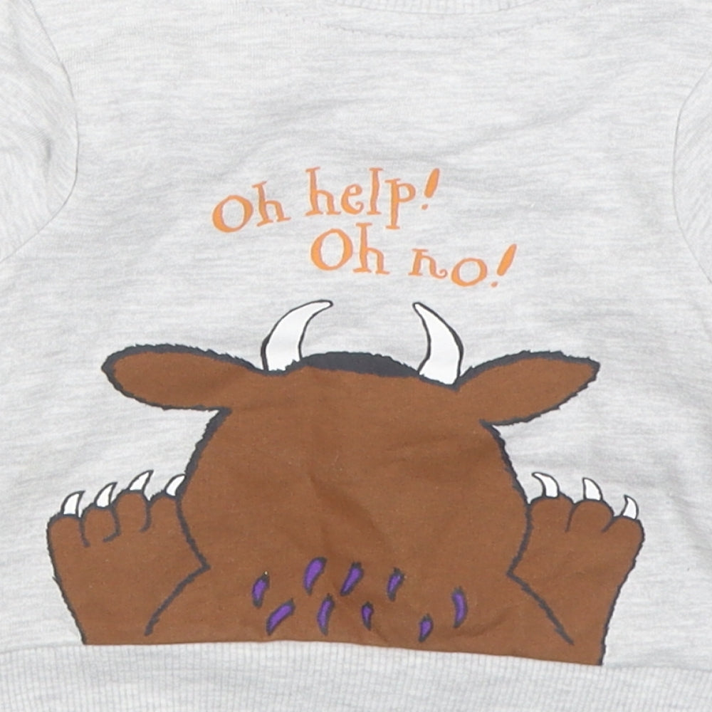 Primark Boys Grey  Cotton Pullover Jumper Size 3-6 Months  Pullover - The Gruffalo