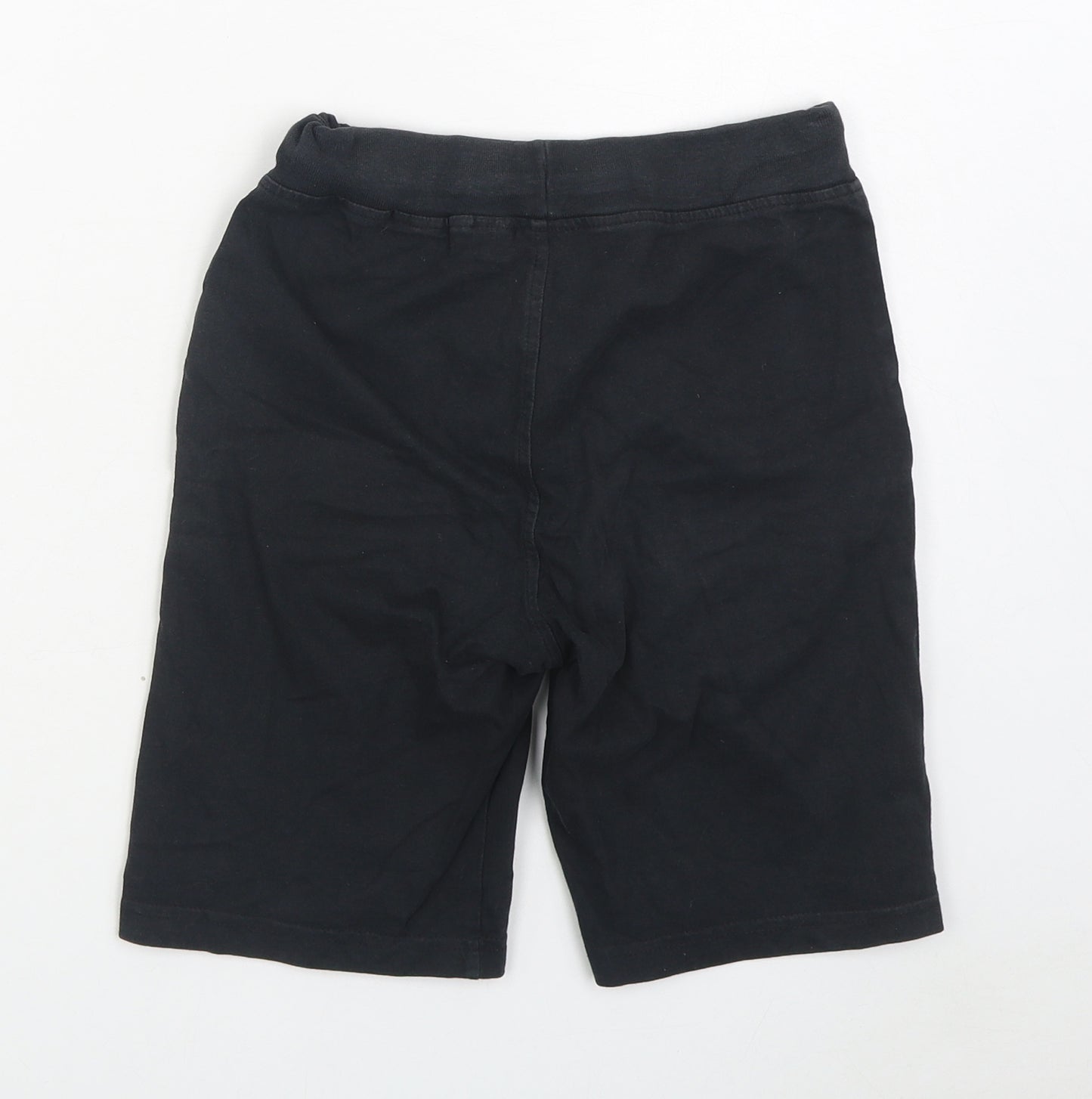 Pepperts Boys Black  100% Cotton Sweat Shorts Size 9-10 Years  Regular Tie