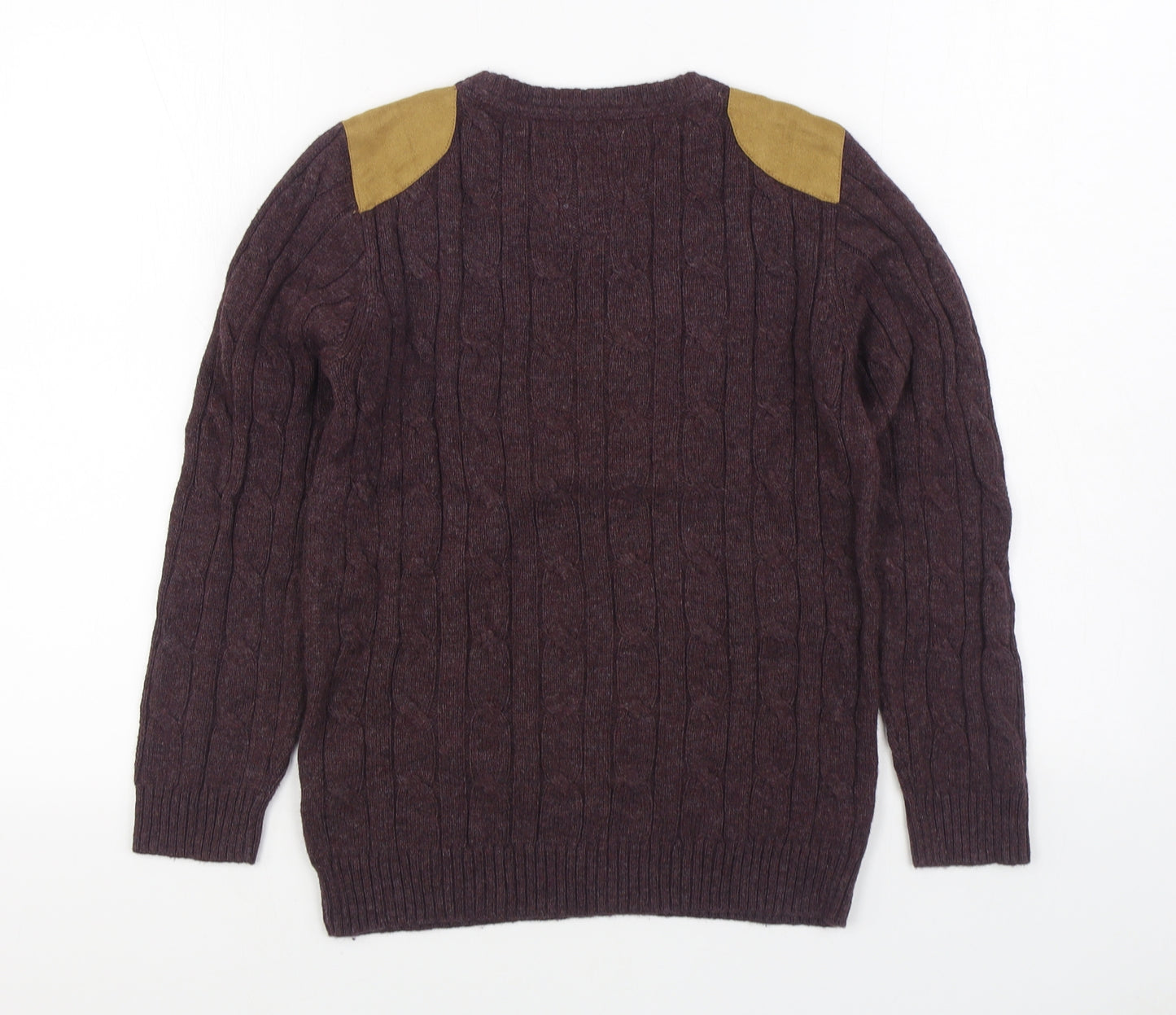 TU Boys Brown Round Neck  Cotton Pullover Jumper Size 9 Years  Pullover