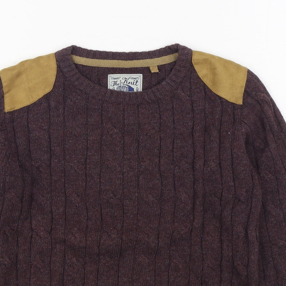 TU Boys Brown Round Neck  Cotton Pullover Jumper Size 9 Years  Pullover