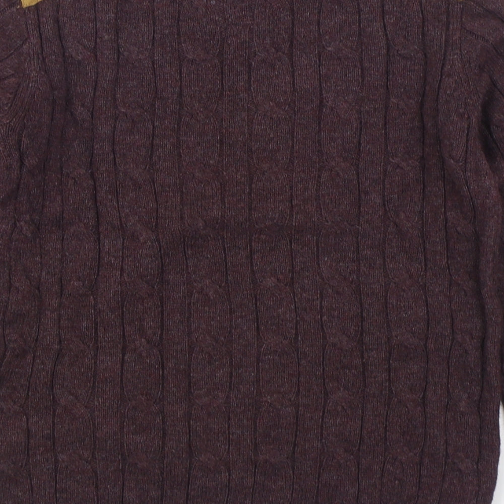 TU Boys Brown Round Neck  Cotton Pullover Jumper Size 9 Years  Pullover