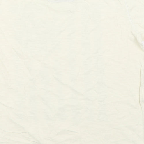 NEXT Boys Beige  100% Cotton Basic T-Shirt Size 9 Years Round Neck Pullover