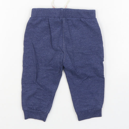 Heatons Boys Blue  Cotton Jogger Trousers Size 6-9 Months  Tie
