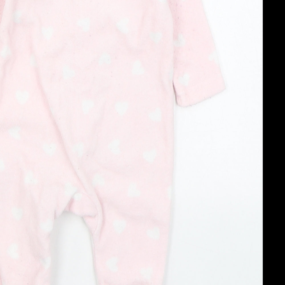 George Girls Pink Geometric Polyester  One Piece Size 3-6 Months  Zip - Winnie the Pooh