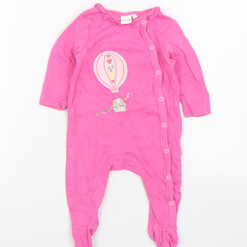 Blue Zoo Girls Pink Solid 100% Cotton  One Piece Size 3-6 Months  Button