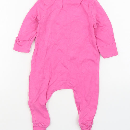 Blue Zoo Girls Pink Solid 100% Cotton  One Piece Size 3-6 Months  Button