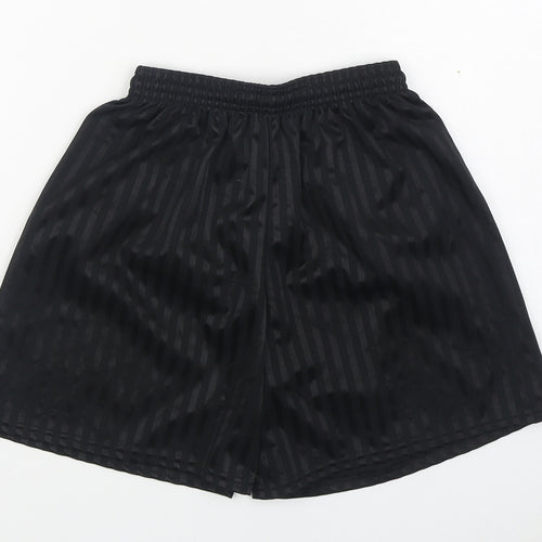 True Form Boys Black  Polyester Sweat Shorts Size 8 Years  Regular