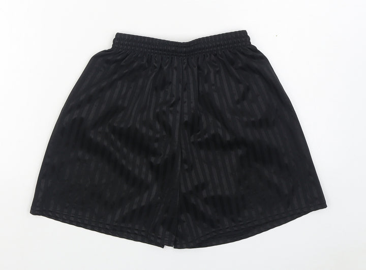 True Form Boys Black  Polyester Sweat Shorts Size 8 Years  Regular
