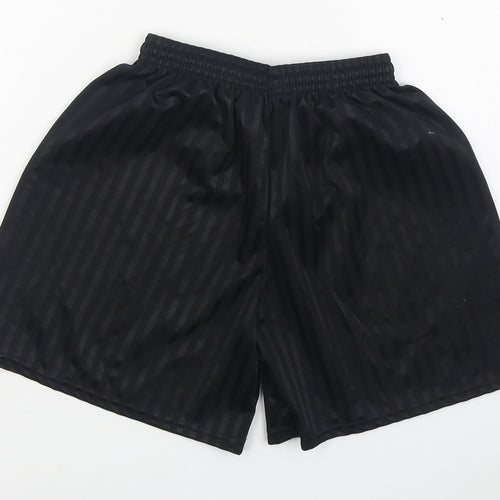 True Form Boys Black  Polyester Sweat Shorts Size 8 Years  Regular