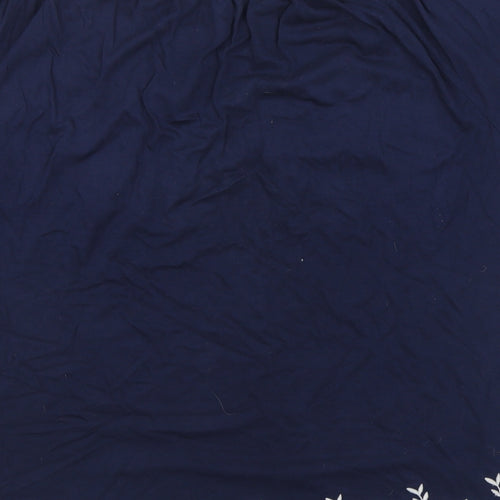 M&Co Womens Blue  Viscose Basic Blouse Size 18 Off the Shoulder