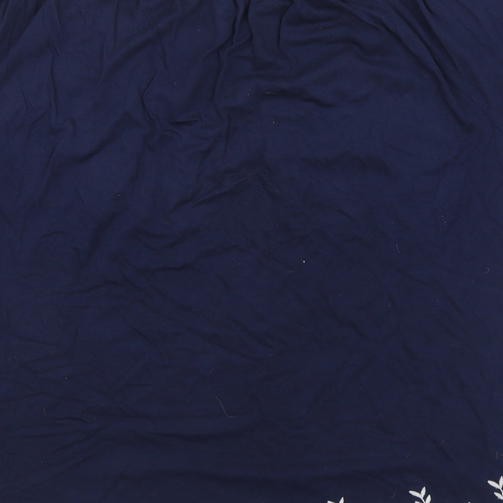 M&Co Womens Blue  Viscose Basic Blouse Size 18 Off the Shoulder