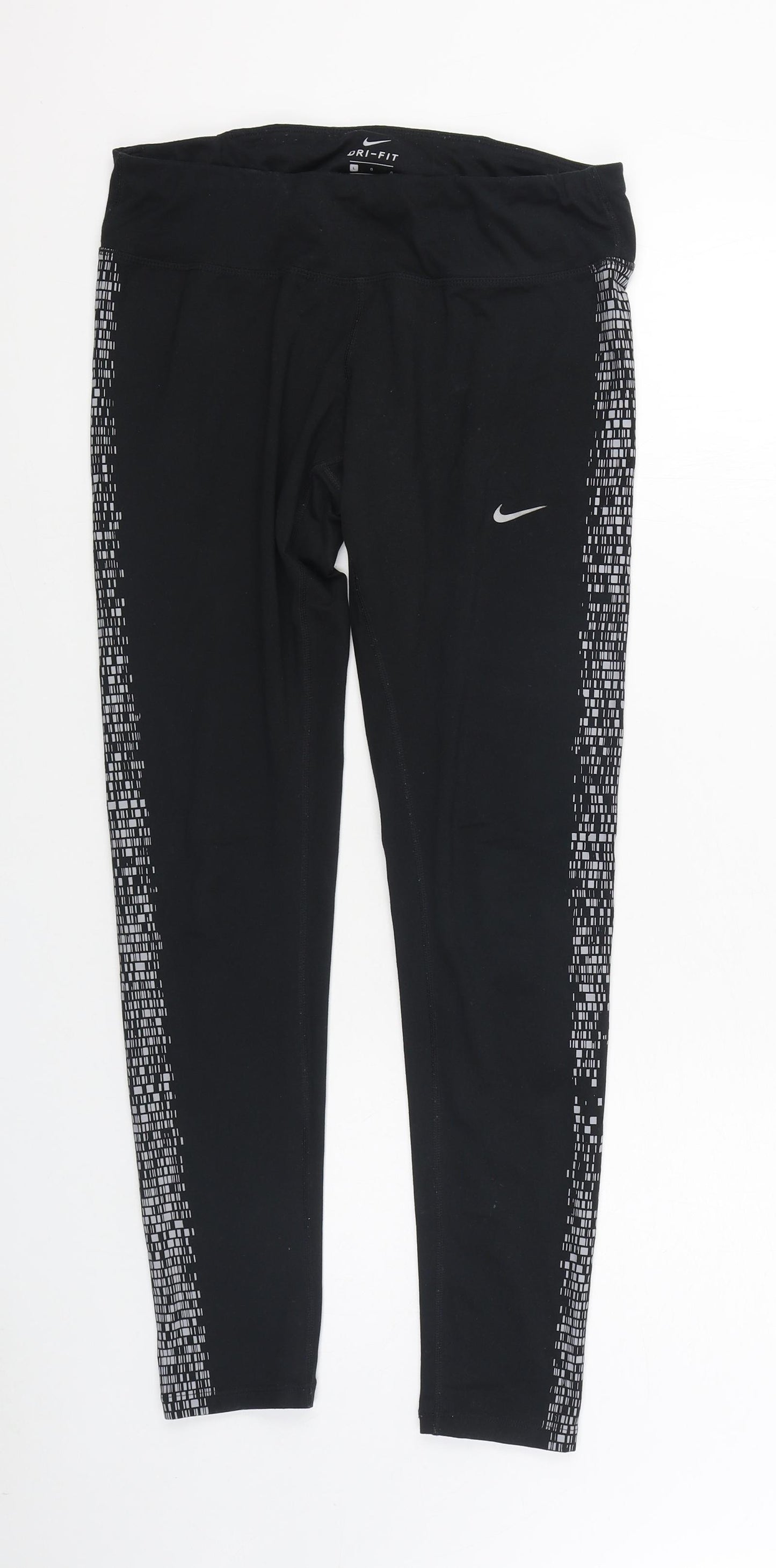 Nike Womens Black  Polyester Jogger Leggings Size L L30 in