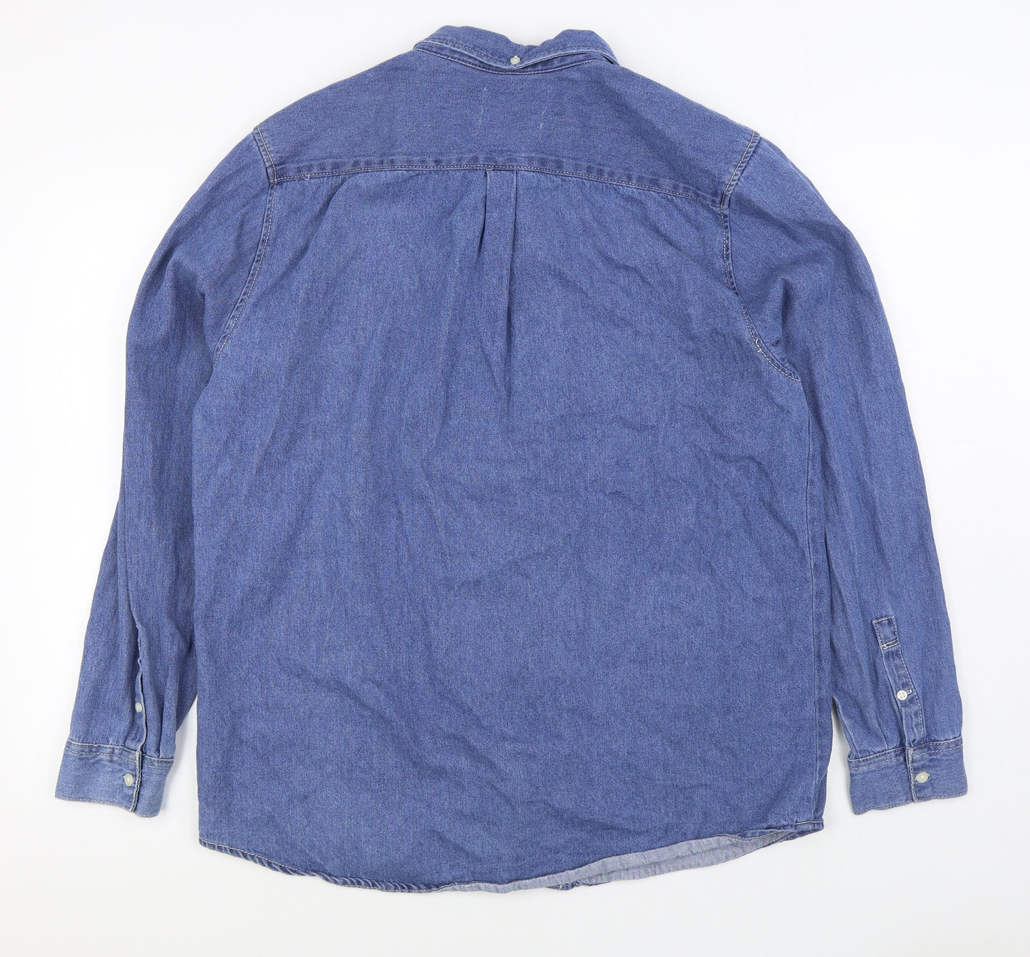 Primark Mens Blue  Cotton  Button-Up Size 2XL Collared Button