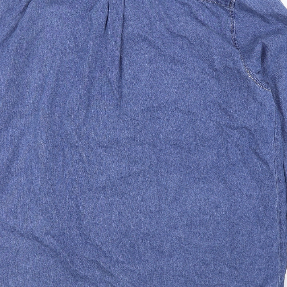 Primark Mens Blue  Cotton  Button-Up Size 2XL Collared Button