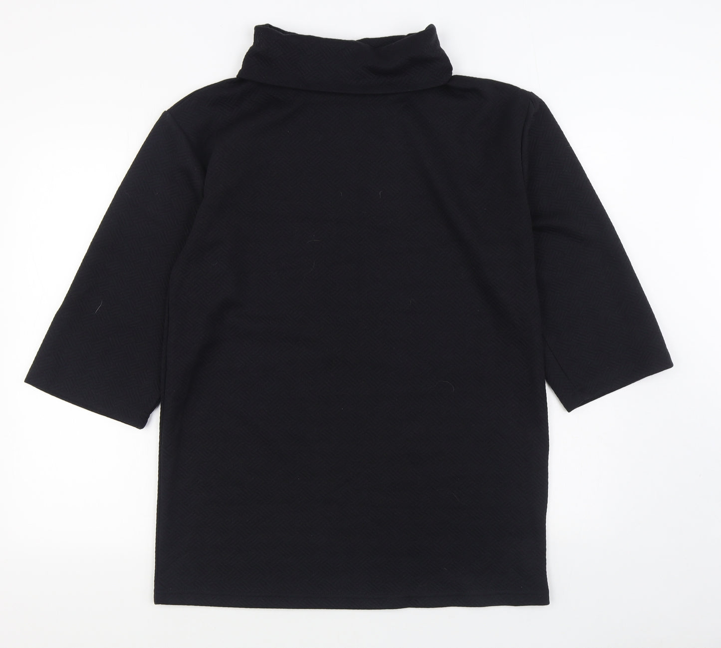 Matalan Womens Black Roll Neck  Polyester Pullover Jumper Size 12