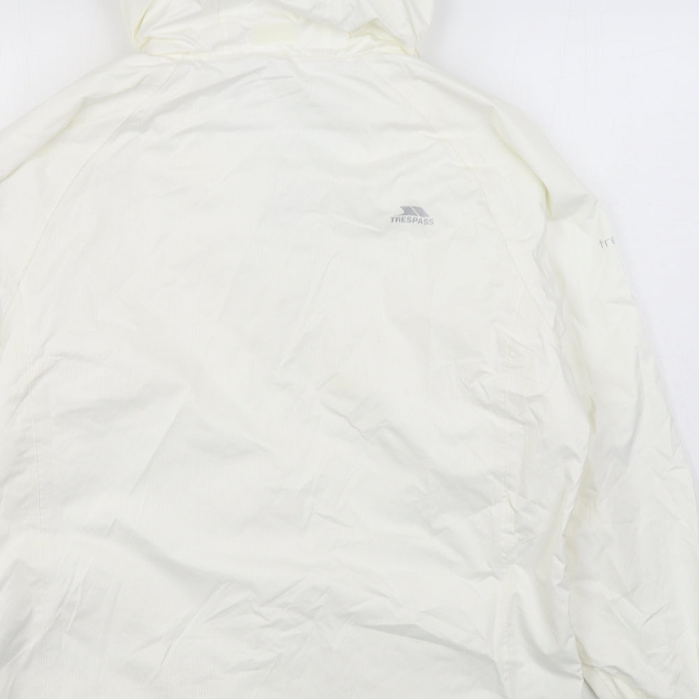 Trespass Mens White   Rain Coat Coat Size L  Zip
