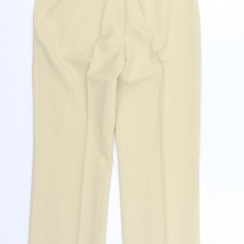 F&F Womens Beige  Polyester Trousers  Size 10 L29 in Regular Zip