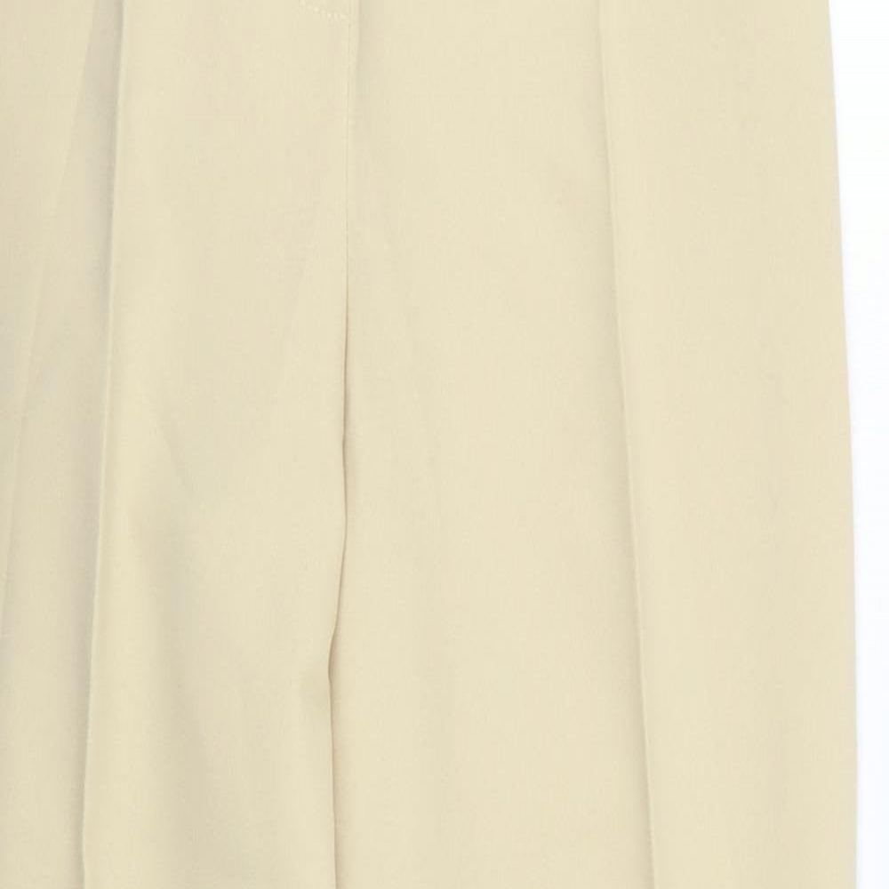 F&F Womens Beige  Polyester Trousers  Size 10 L29 in Regular Zip