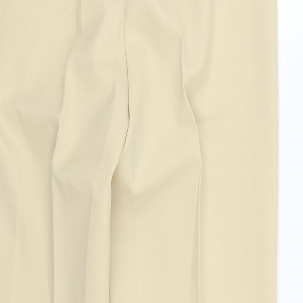 F&F Womens Beige  Polyester Trousers  Size 10 L29 in Regular Zip