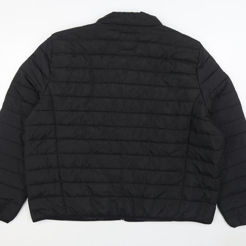New Look Mens Black   Quilted Coat Size 3XL  Zip