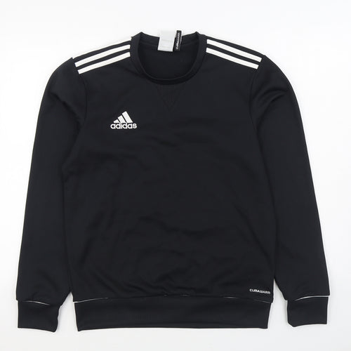 adidas Womens Black  Polyester Pullover Sweatshirt Size 10  Pullover