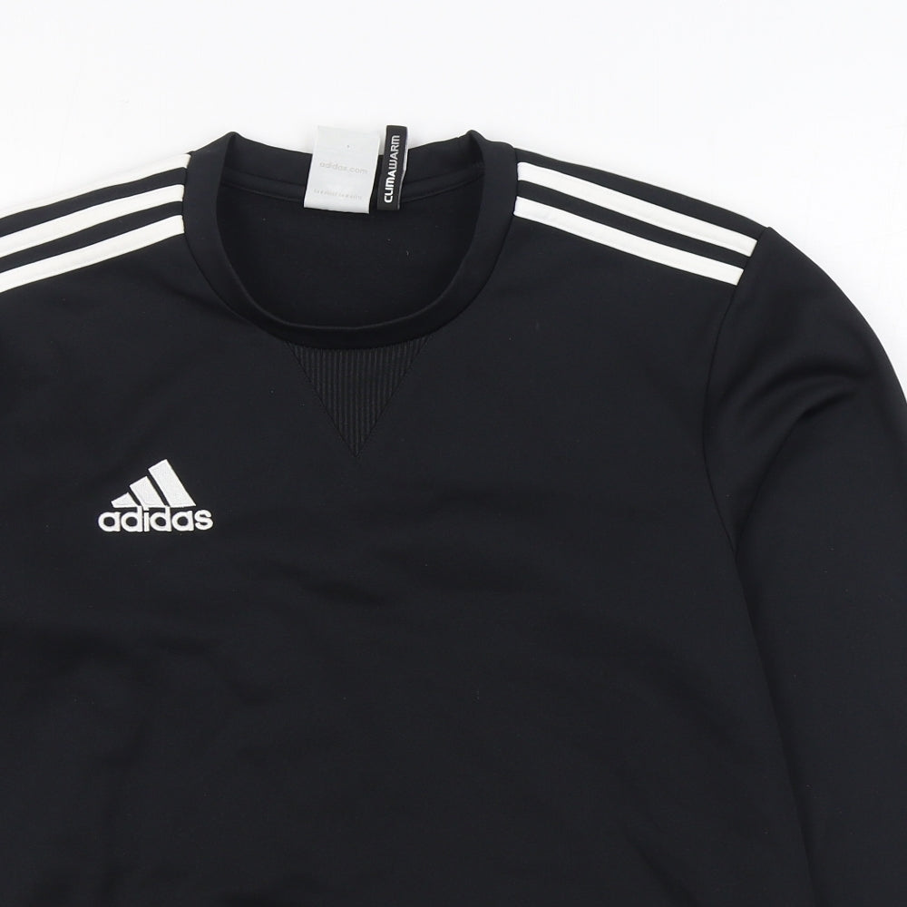 adidas Womens Black  Polyester Pullover Sweatshirt Size 10  Pullover