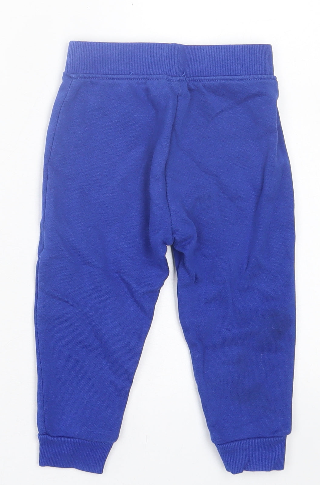 Dunnes Stores Boys Blue  Cotton Jogger Trousers Size 12-18 Months  Tie