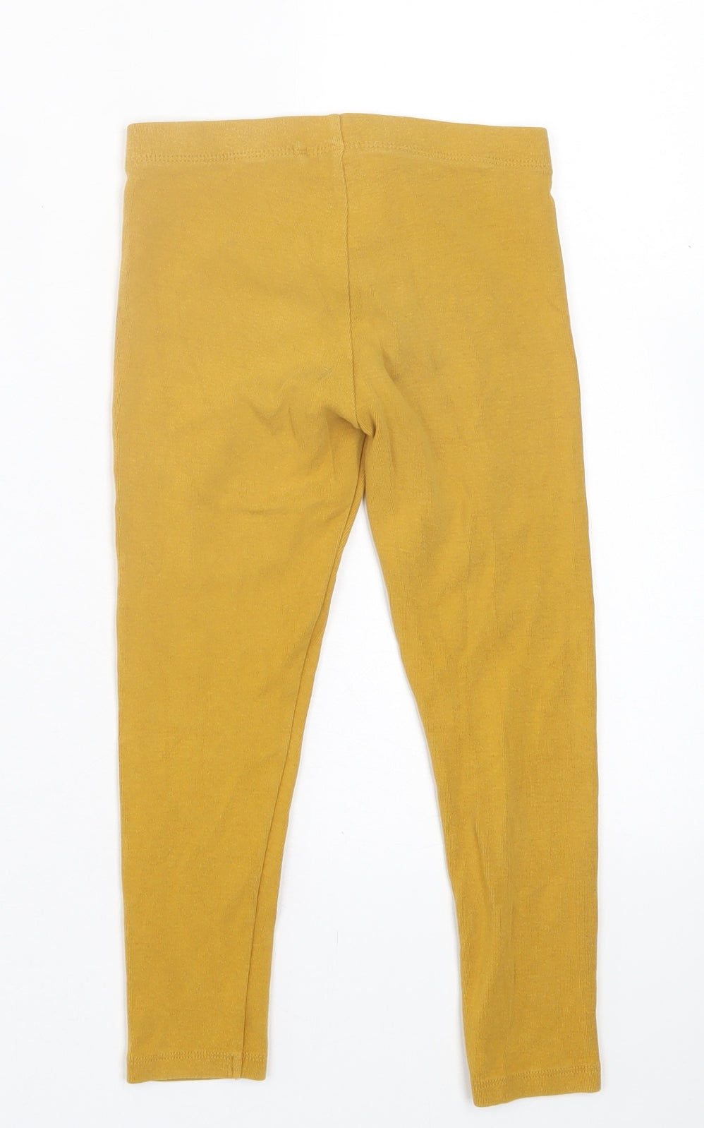 NEXT Girls Yellow  Cotton Capri Trousers Size 5-6 Years  Regular Pullover