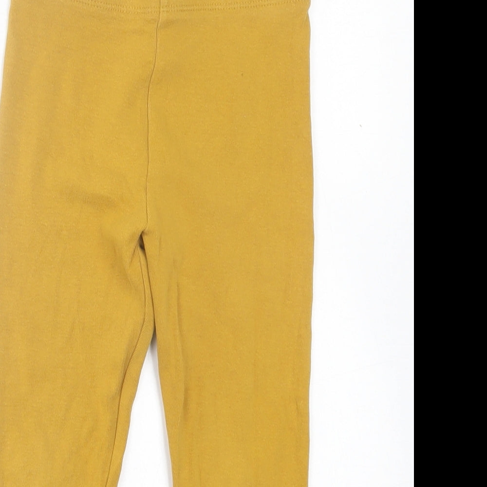 NEXT Girls Yellow  Cotton Capri Trousers Size 5-6 Years  Regular Pullover