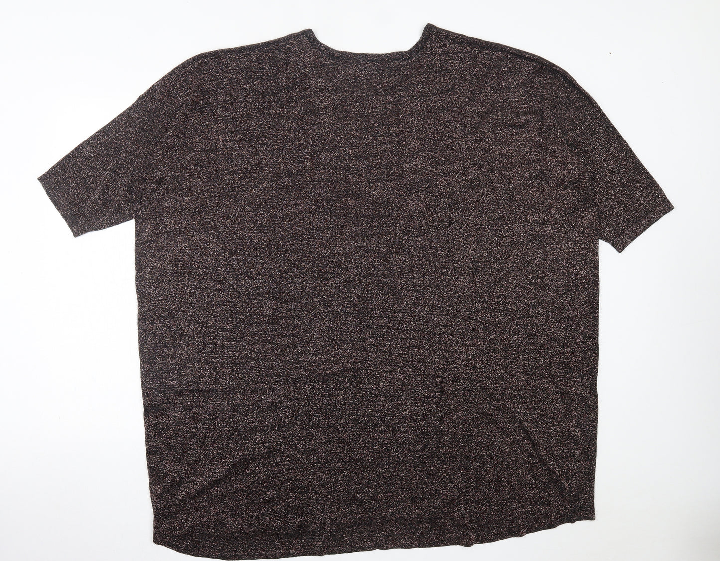 Yours Womens Purple  Polyester Basic T-Shirt Size 18 Crew Neck