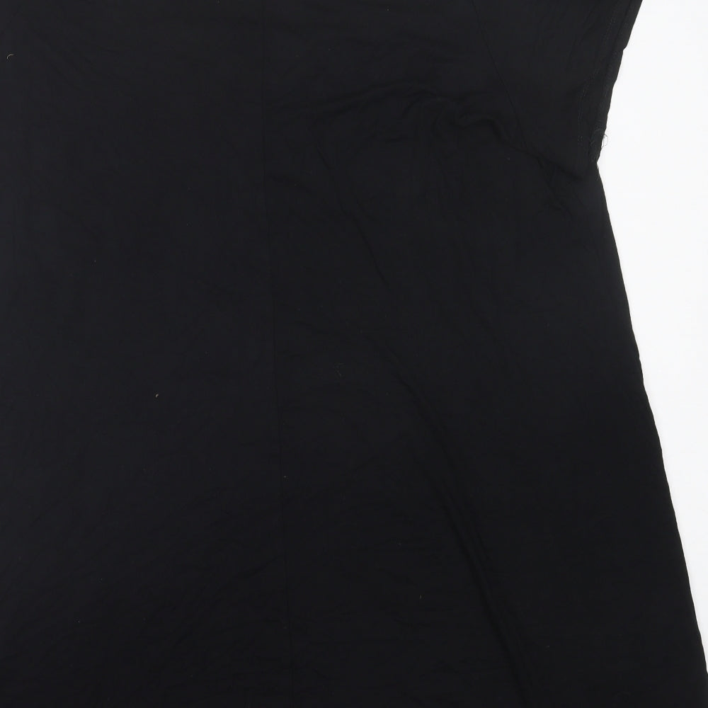 Yours Womens Black  Viscose Basic T-Shirt Size 26 Scoop Neck