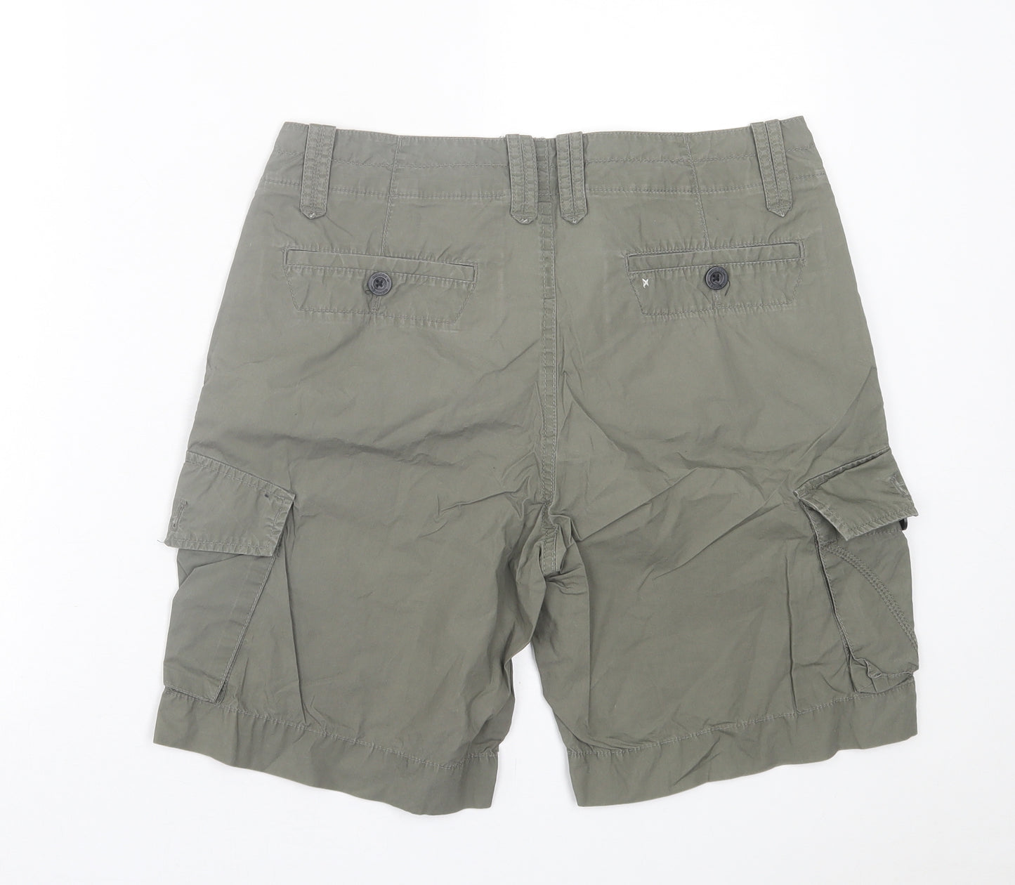 adidas Mens Green  Cotton Cargo Shorts Size 32 in L9 in Regular Button