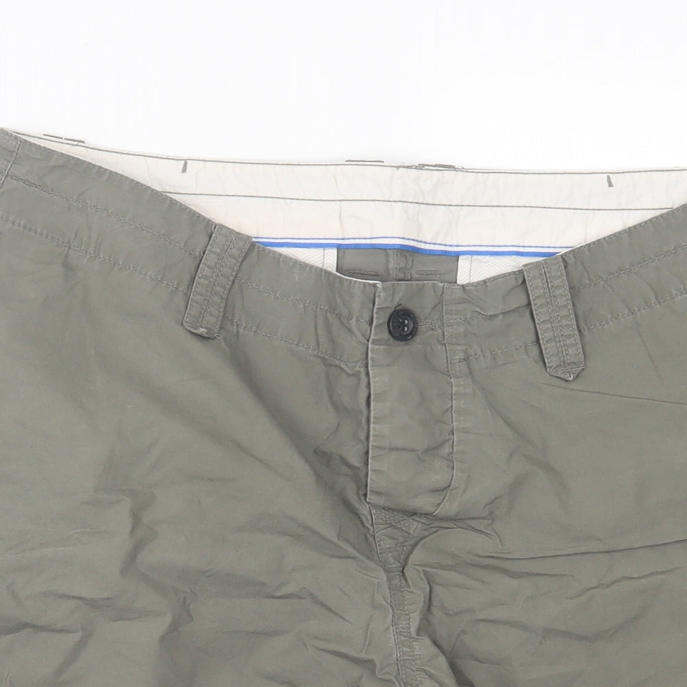 adidas Mens Green  Cotton Cargo Shorts Size 32 in L9 in Regular Button