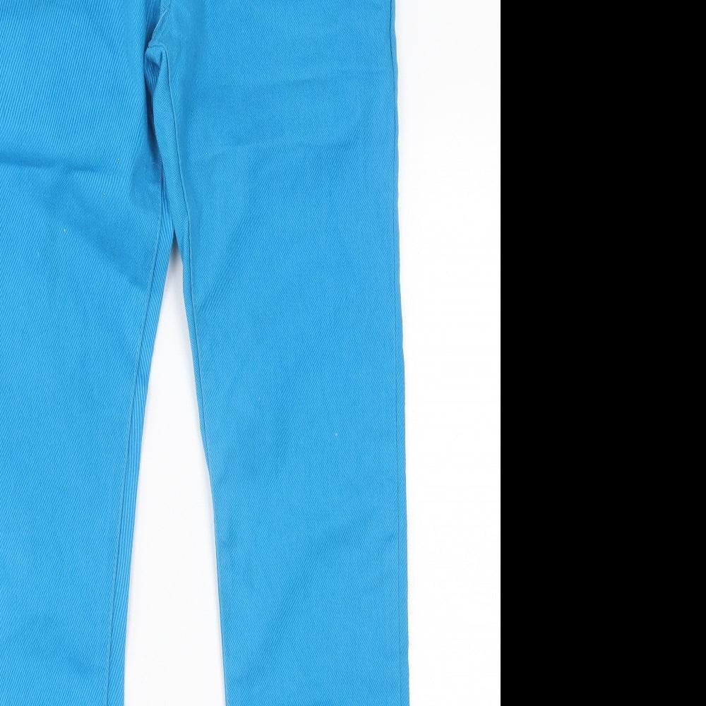 cosmac Womens Blue  Cotton Straight Jeans Size 12 L32 in Regular Button