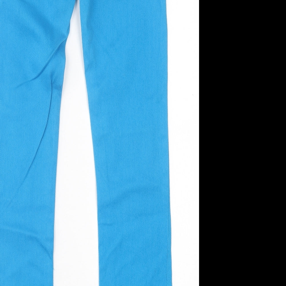 cosmac Womens Blue  Cotton Straight Jeans Size 12 L32 in Regular Button