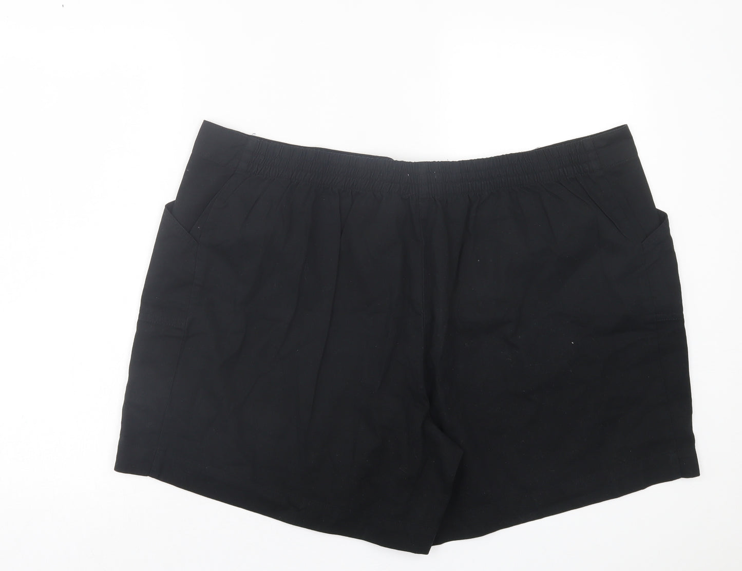 George Womens Black  Cotton Bermuda Shorts Size 24 L6 in Regular Tie