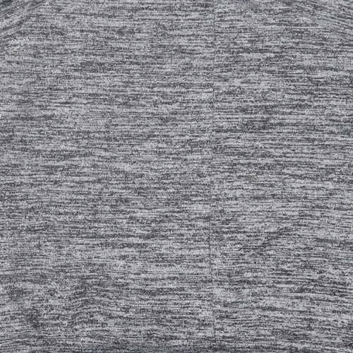 PRETTYLITTLETHING Womens Grey  Polyester Basic T-Shirt Size 8 High Neck