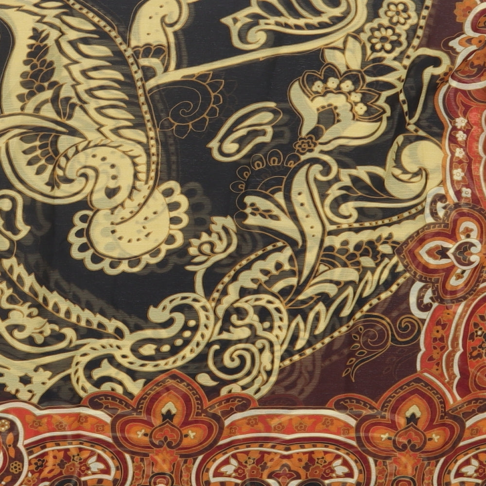 Susan Graver Womens Multicoloured Geometric Polyester Basic Blouse Size XS Crew Neck