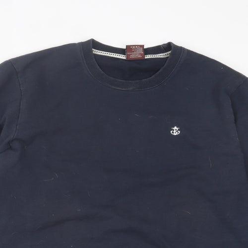 Blakely Clothing Mens Blue  Cotton Pullover Sweatshirt Size L