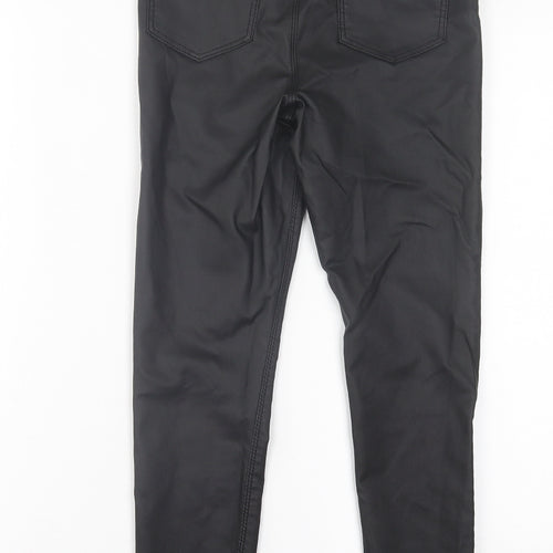 Papaya Womens Black  Viscose Jegging Trousers Size 8 L25 in Regular
