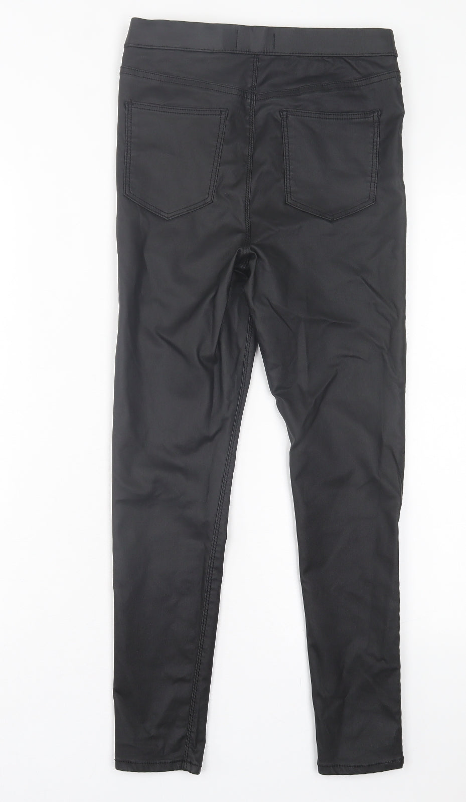 Papaya Womens Black  Viscose Jegging Trousers Size 8 L25 in Regular